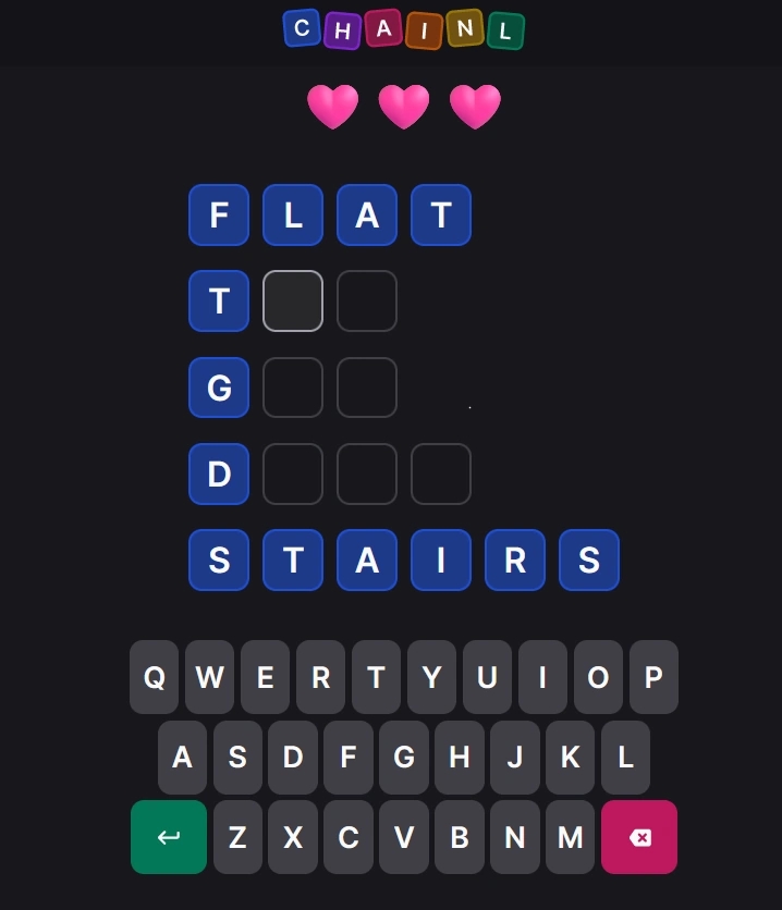 Picture of an up incoming web word game